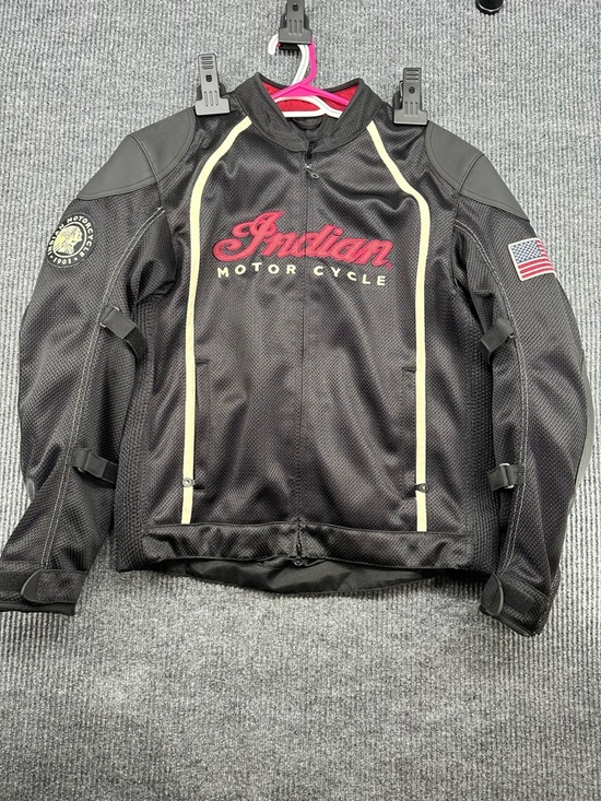 Indian Motorcycle Other - Indian Motorcycle Black Mesh Jacket with Cream Piping - Lightweight Riding Shell